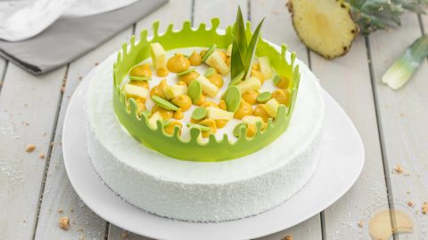 Entremets Exotique Coco Mangue Ananas Sucre D Orge Et Pain D Epices